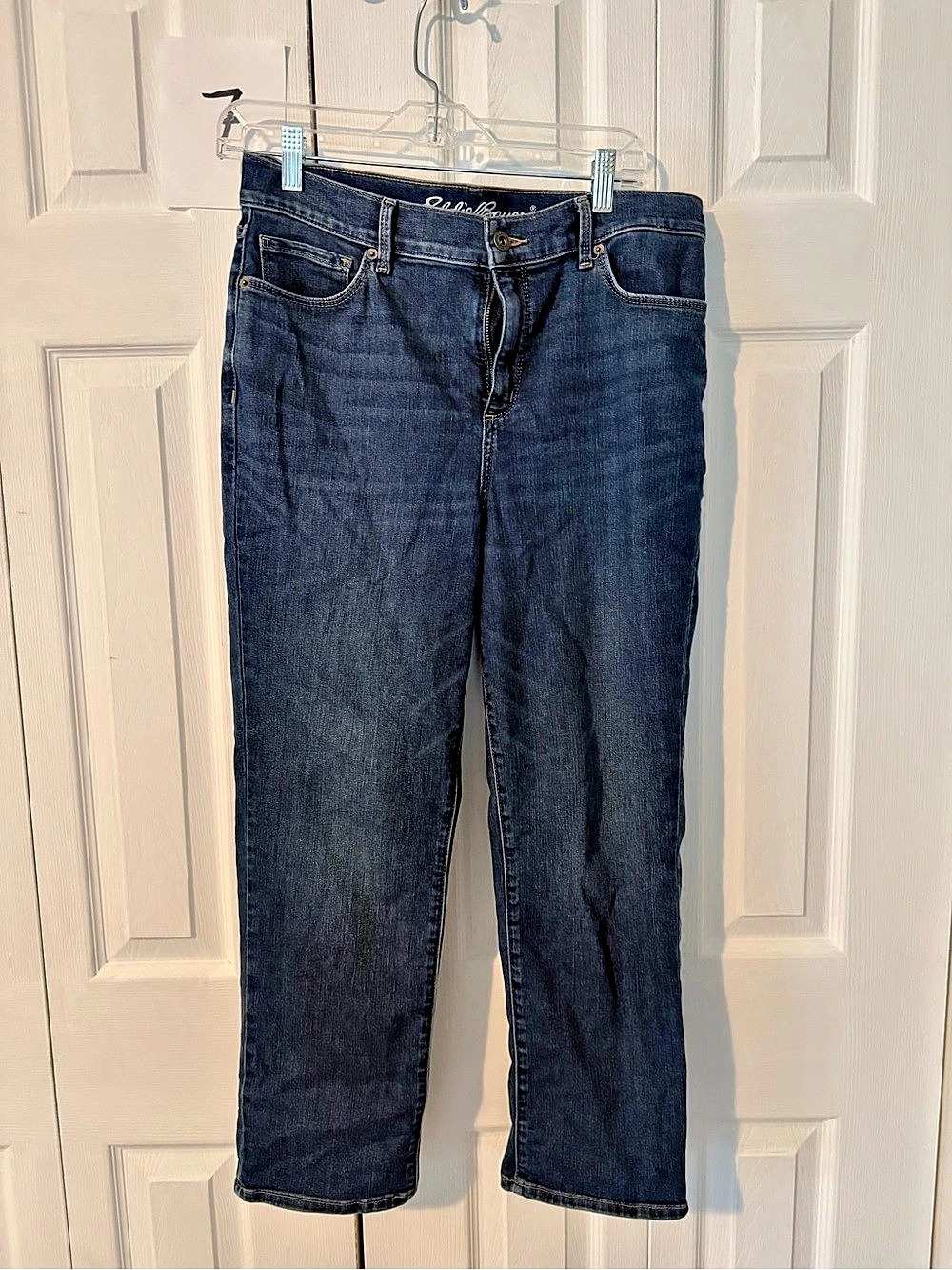 Eddie Bauer  High Rise Crop Cropped Jeans in Blue Waist 10 Like New